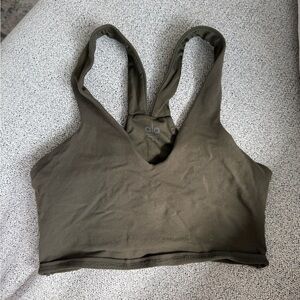 ALO Yoga Olive Crop Top